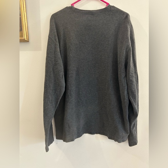 Gap Men's 100% Cotton Slub Sweater Charcoal Gray Size XL - Picture 4 of 4